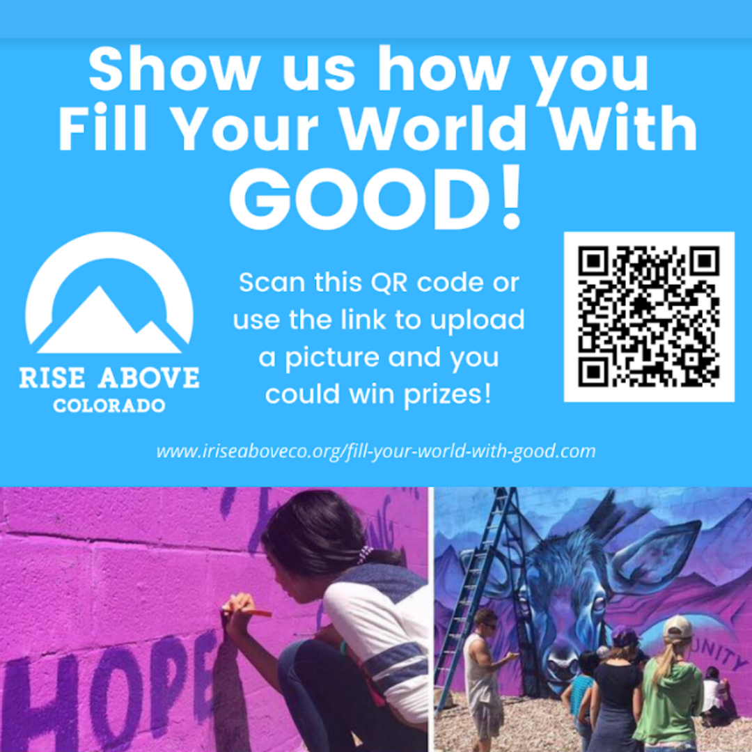 Incentive to show how you fill your world with good. You can scan a QR code to upload images.
